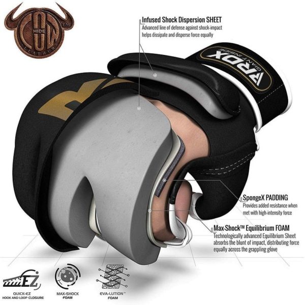 t2 leather mma gloves 3  | BODYKING FITNESS